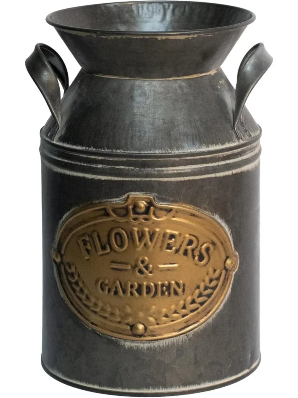 Vintage Galvanized Metal Milk Can - Farmhouse Flower Vase, Rustic Home Decor